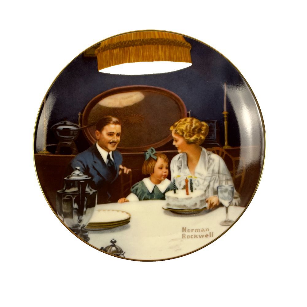 Norman Rockwell The Birthday Wish  from Knowles China Co's Light Campaign Series